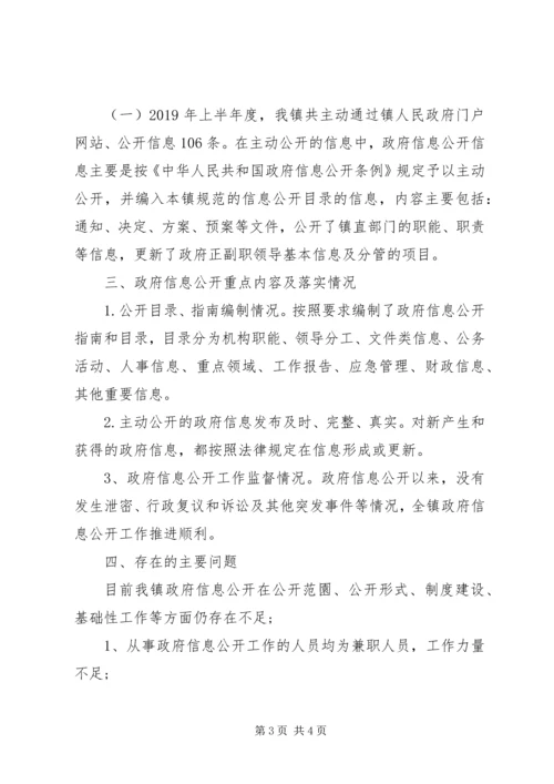 乡镇某年上半年政务服务、政务信息公开工作总结.docx