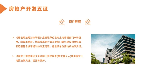 橙色简约风房地产开发流程培训课件