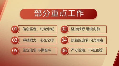 红色党建党支部述职报告动态PPT党课