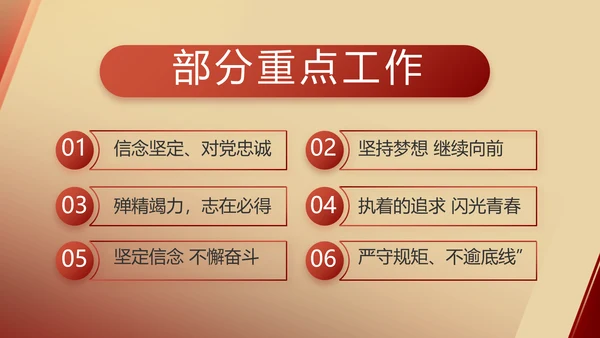 红色党建党支部述职报告动态PPT党课