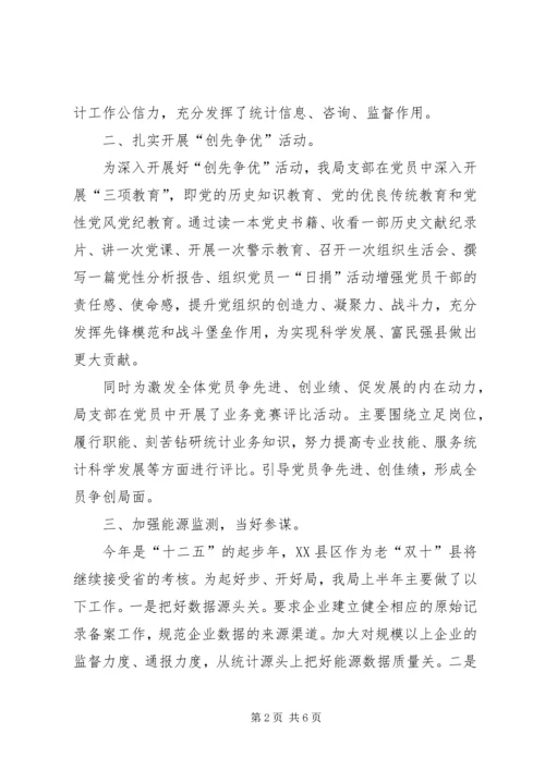 统计工作半年度总结及安排.docx