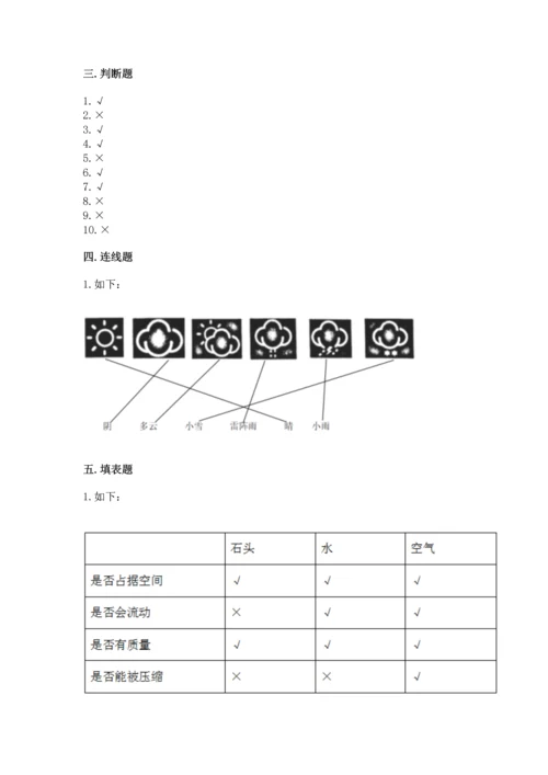 教科版三年级上册科学《期末测试卷》（考点精练）.docx