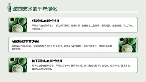 绿色国风中国陶瓷艺术赏析PPT模板