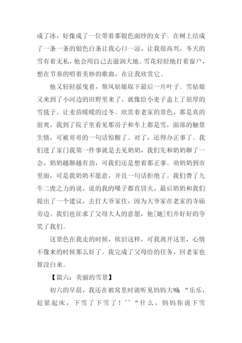 美丽的雪景作文500字.docx