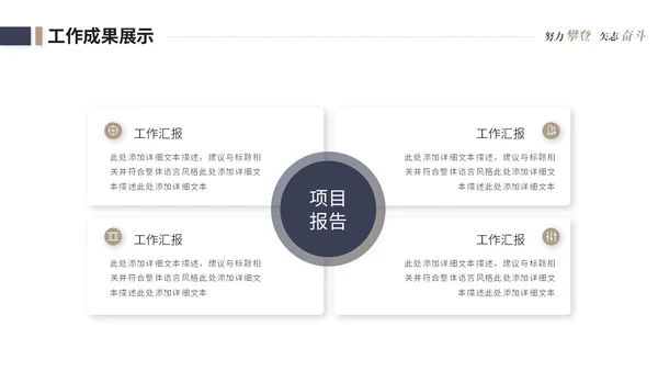 简约商务个人工作汇报工作总结述职报告ppt模板