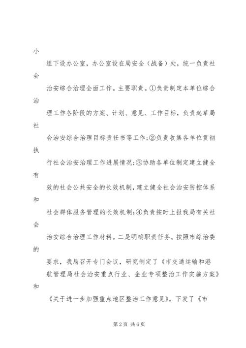 交运港管局社会综治工作总结.docx