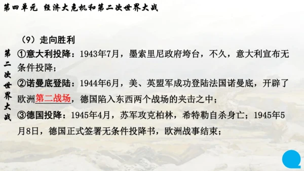 第四单元复习 经济大危机和第二次世界大战 课件