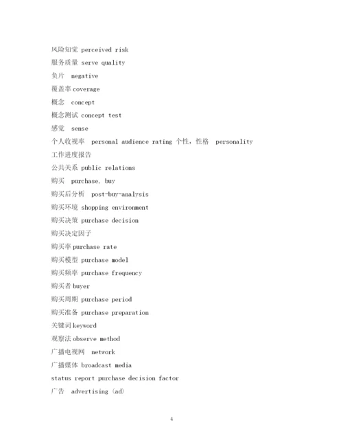 精编之经典范文英语词汇广告术语.docx