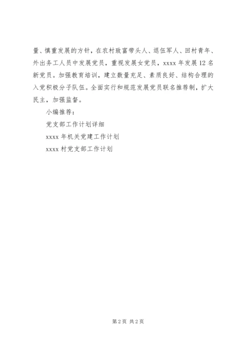 村党支部工作计划范例.docx