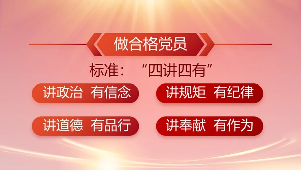 红色党建民主生活会学习主题动态PPT