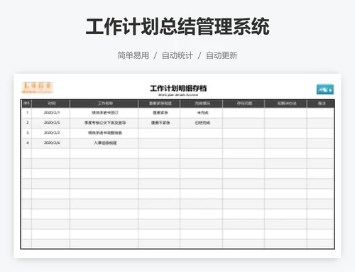 工作计划总结管理系统