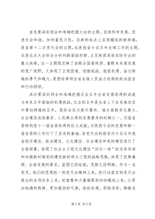 学习XX省第十二次党代会心得体会 (2).docx