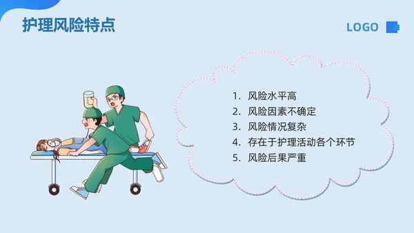 蓝色卡通围手术期安全管理PPT模板宣传PPT动态PPT