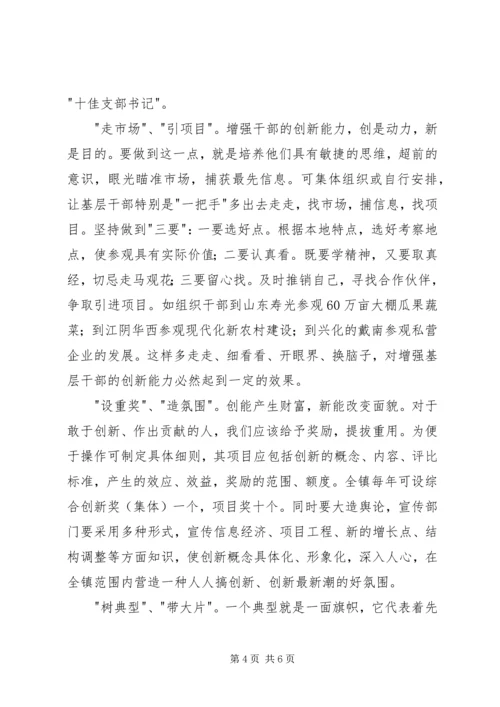 关于增强农村基层干部队伍创新能力的几点思考.docx