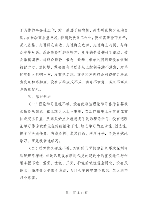 主题教育组织生活会个人检视剖析材料.docx