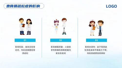 蓝色简约强肌健骨防止骨松世界骨质疏松日PPT模板宣传PPT动
