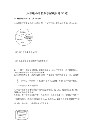 六年级小升初数学解决问题50道（黄金题型）.docx