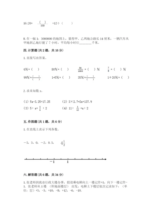 北京版小学六年级下册数学期末综合素养测试卷【预热题】.docx