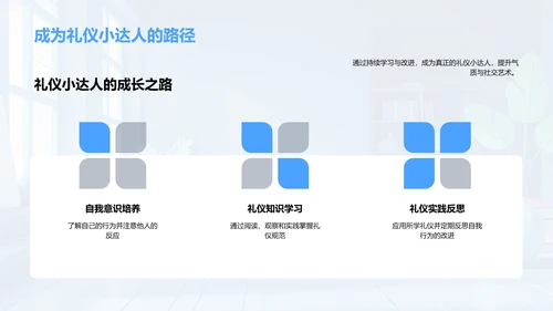 礼仪教育讲座PPT模板