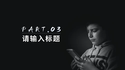 黑色简约网络暴力教育PPT模板