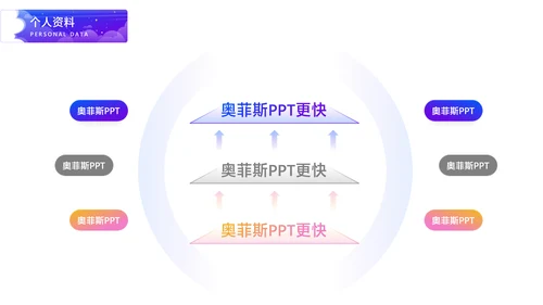 卡通风评优评选渐变风紫色PPT套装