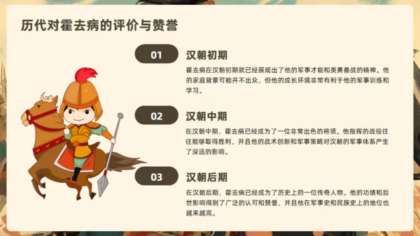 霍去病介绍通用PPT模板