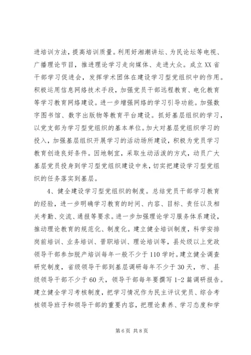 建设学习型党组织实施意见.docx