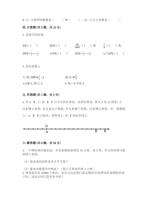 六年级下册数学期末测试卷精品【精选题】.docx