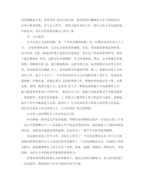 精编之公司员工试用期转正工作总结范文.docx