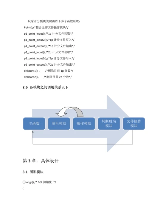 C语言图形五子棋专业课程设计方案报告.docx