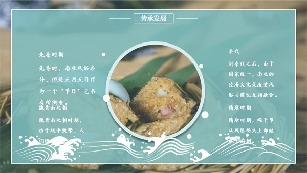端午节吃粽子通用PPT模版