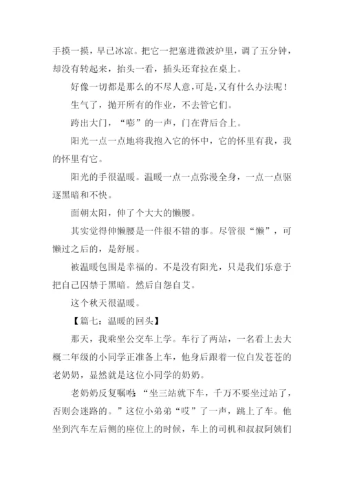 关于温暖的作文300字.docx