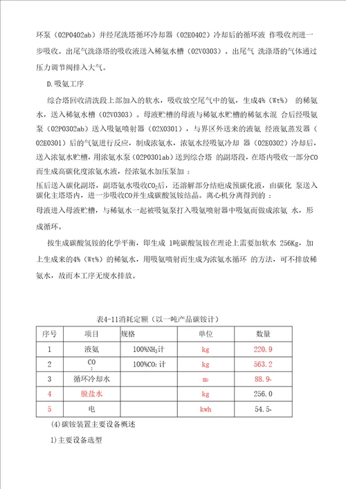 碳铵工艺技术方案