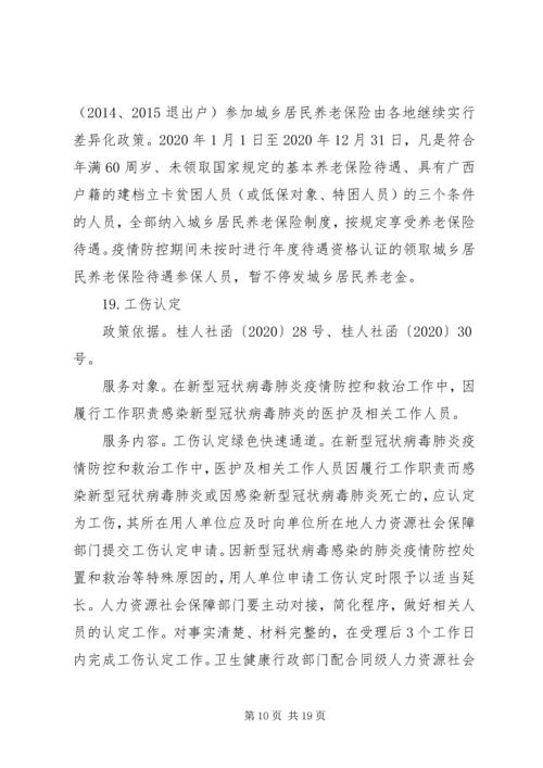 人社领域支持企业复工复产特别优惠政策汇编.docx