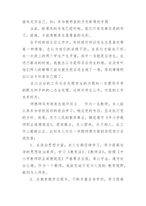 师德师风考核表自我评价.docx