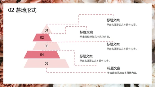 鲜花婚礼策划PPT模板