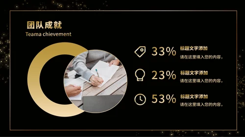 黑金商务企业团队成员介绍PPT模板