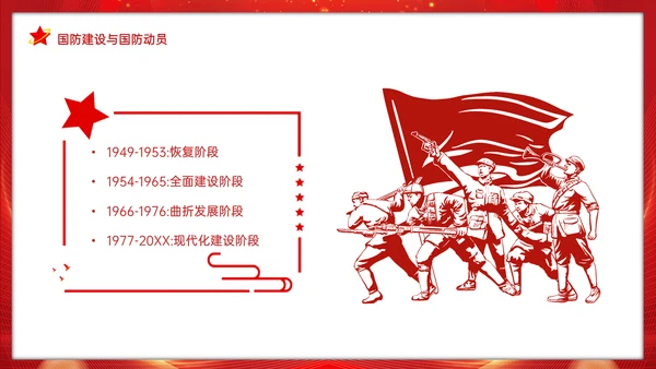 全民国防教育日班会通用PPT模板
