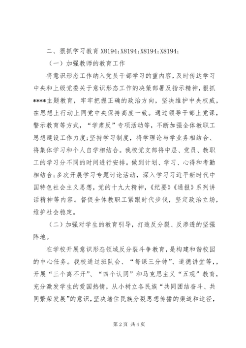 第一中学意识形态领域工作总结.docx