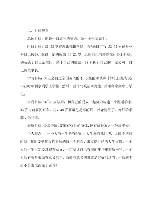 计算机信息管理的职业生涯规划