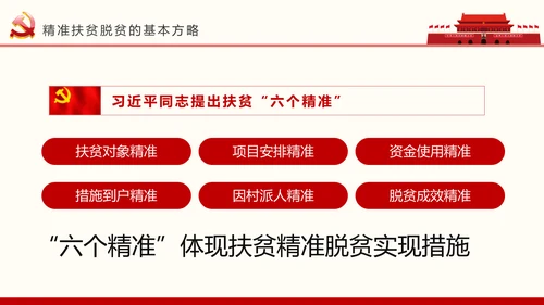 红色大气精准扶贫开发工作PPT模板