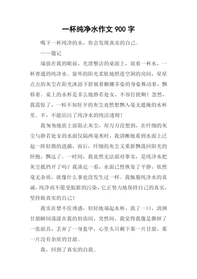 一杯纯净水作文900字.docx