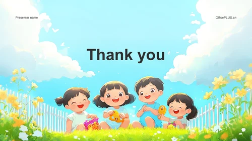 蓝色插画风小学生开学新生班会PPT主题