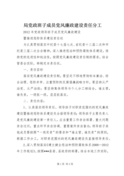 局党政班子成员党风廉政建设责任分工 (4).docx