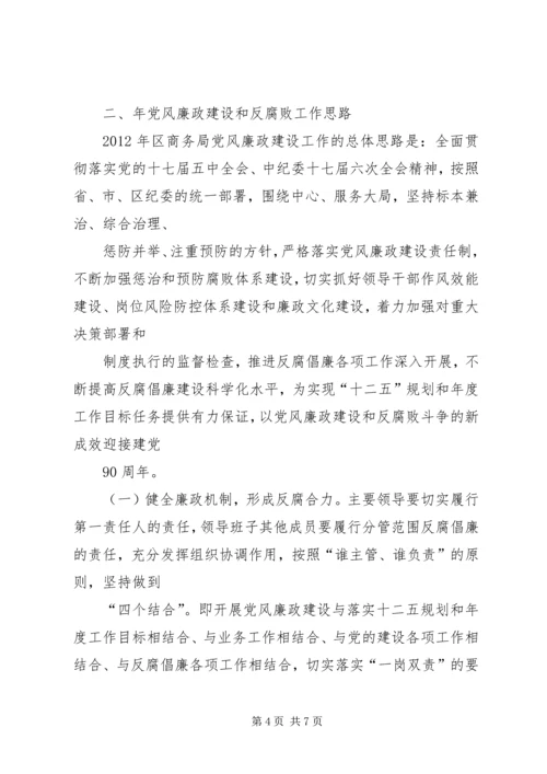 商务局廉政管理工作汇报.docx