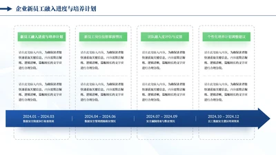 蓝绿色商务风4项流程PPT单页