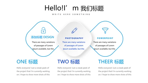 蓝色时尚述职报告工作总结商务通用PPT动态模板