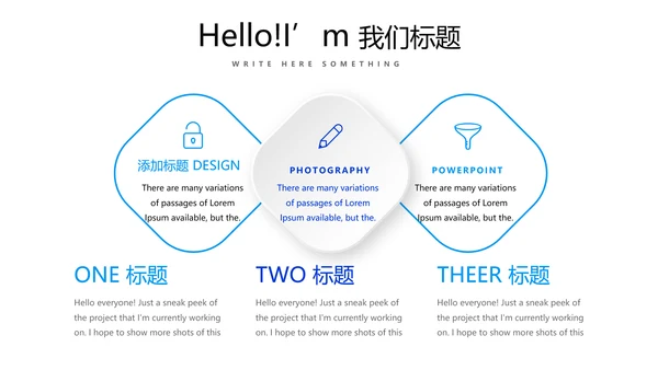 蓝色时尚述职报告工作总结商务通用PPT动态模板