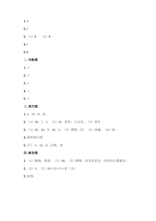 人教版二年级下册数学第一单元-数据收集整理-测试卷【真题汇编】-(2).docx