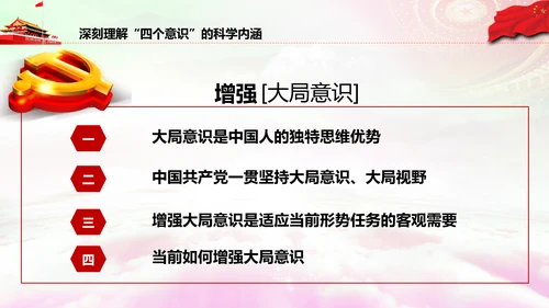 增强四个意识做合格党员PPT模板
